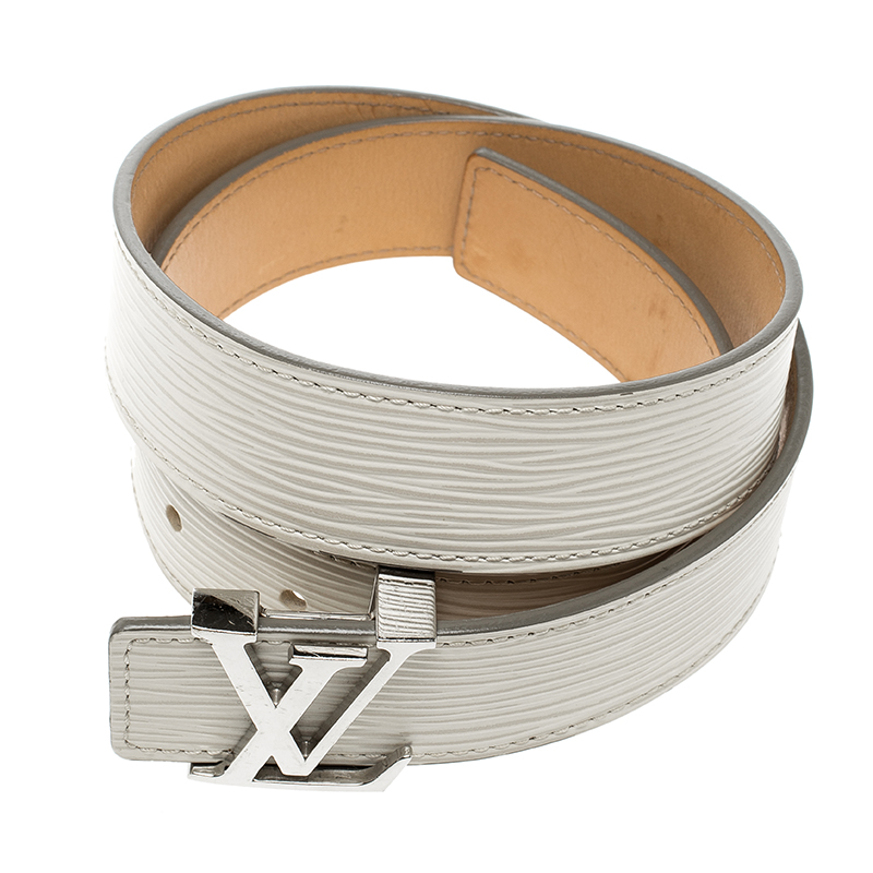 Louis Vuitton Ivory Epi Leather Initiales Buckle Belt 75cm Louis Vuitton |  The Luxury Closet