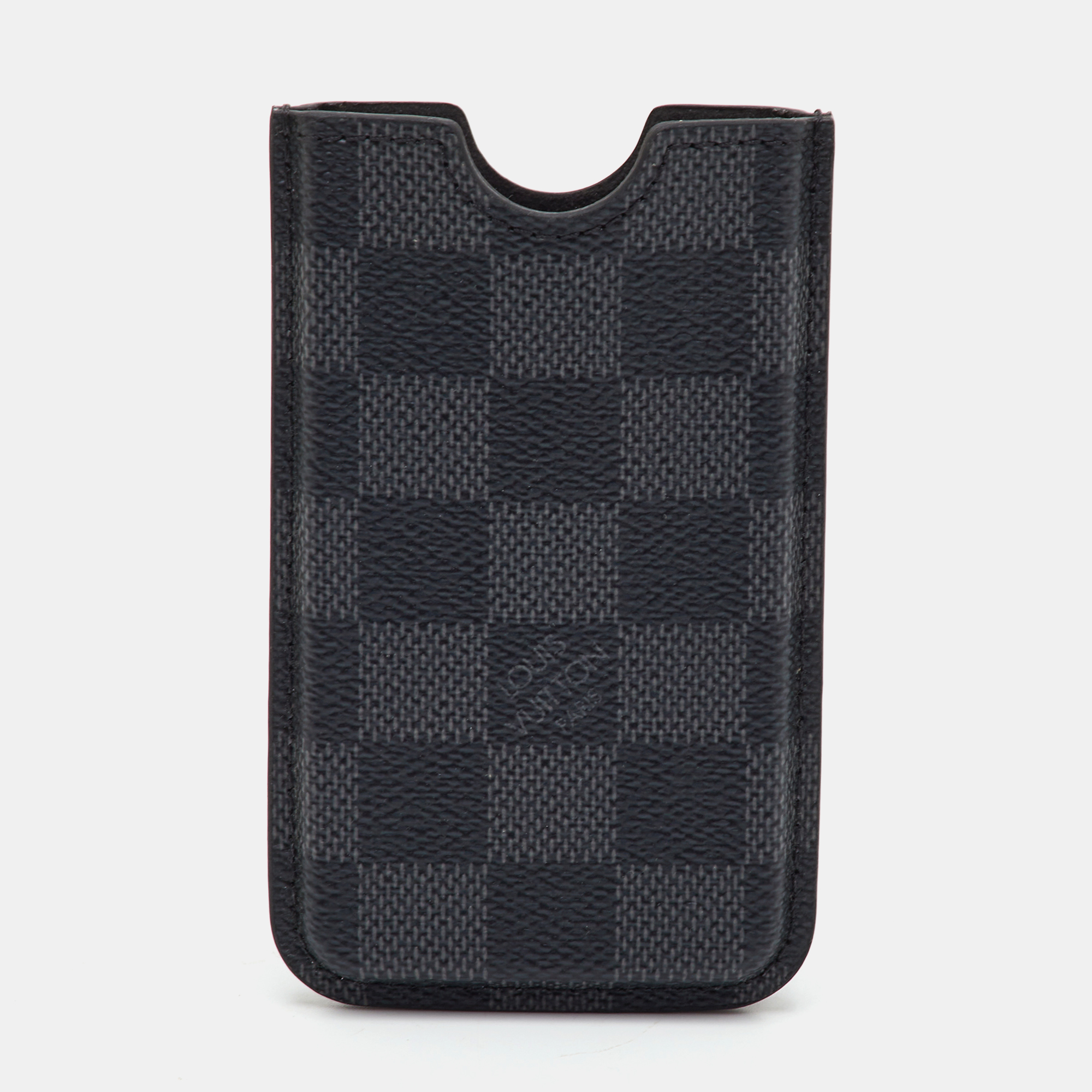 Pre-owned Louis Vuitton Damier Graphite Canvas Phone Case In Black