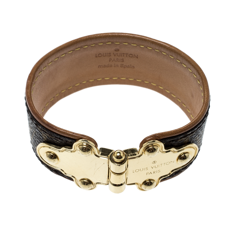 Louis Vuitton Save It Brown Monogram Canvas Wide Cuff Bracelet 18CM at  1stDibs  louis vuitton bracelet brown, louis vuitton cuffs, louis vuitton  gold bracelet cuff