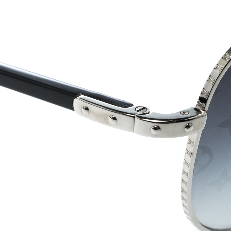 Louis Vuitton Silver/Monogram Black Gradient Z0165U Conspiration Pilote  Aviator Sunglasses Louis Vuitton