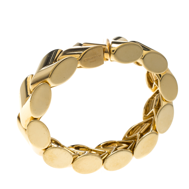 

Louis Vuitton Unchain V Gold Tone Bracelet