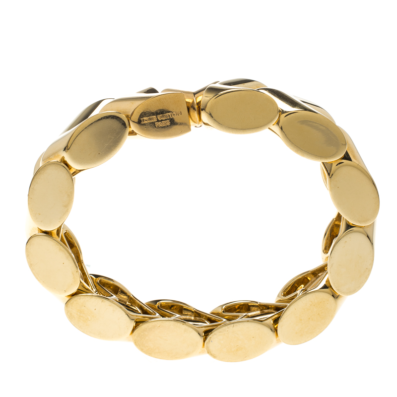 Louis Vuitton Unchain V Gold Tone Bracelet Louis Vuitton