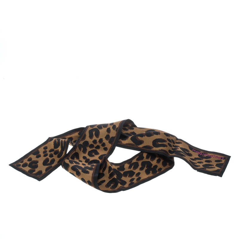 مملوكة مسبقًا بندانة لوي فيتون حرير نقشة الفهد