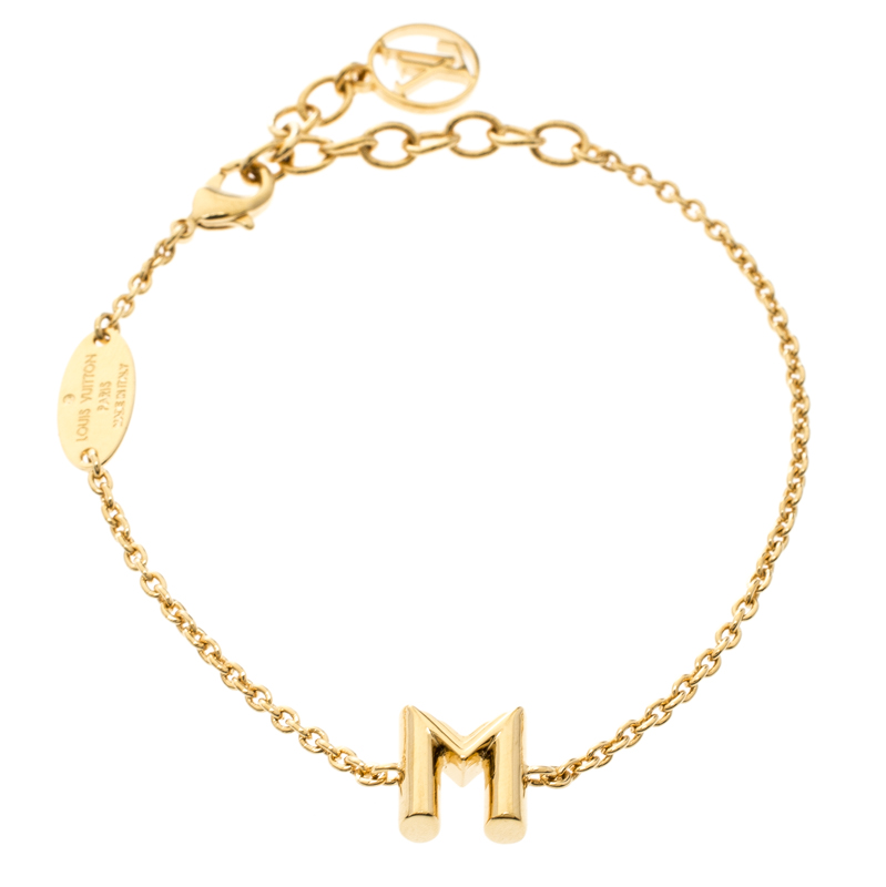 Louis Vuitton LV & Me Letter M Gold Tone Bracelet Louis Vuitton | TLC