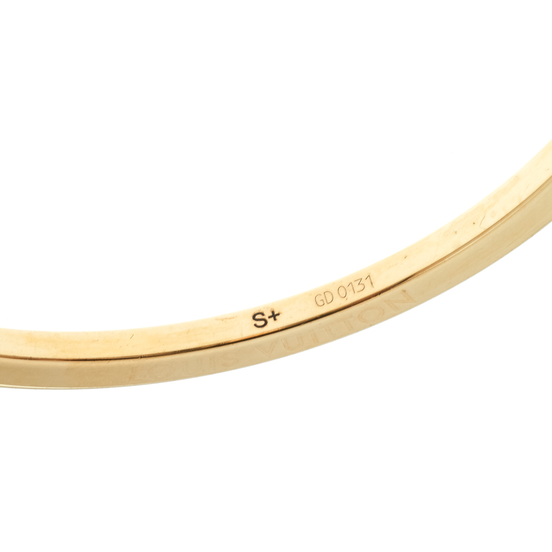 Louis Vuitton Multicolor Crystal Fleur Gold Tone Bangle Bracelet