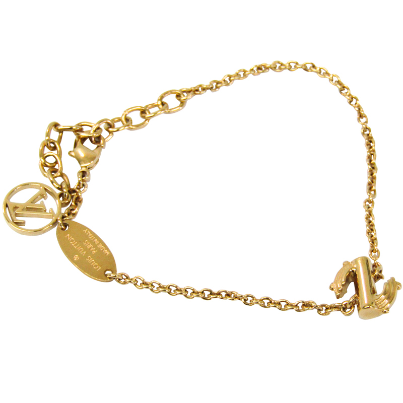 

Louis Vuitton LV & Me Gold Tone  Soft Bracelet