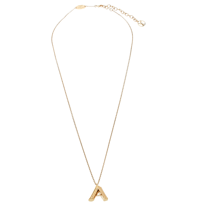 Louis Vuitton Gold Tone LV and Me M Necklace – The Closet