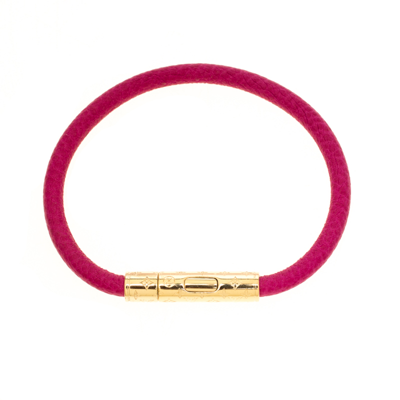 Louis Vuitton Daily Confidential Bracelet Damier and Leather with Metal  Pink 1736946