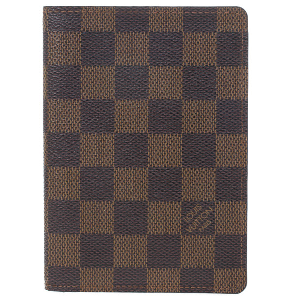 مملوكة مسبقًا Louis Vuitton Damier Ebene Canvas Passport Cover