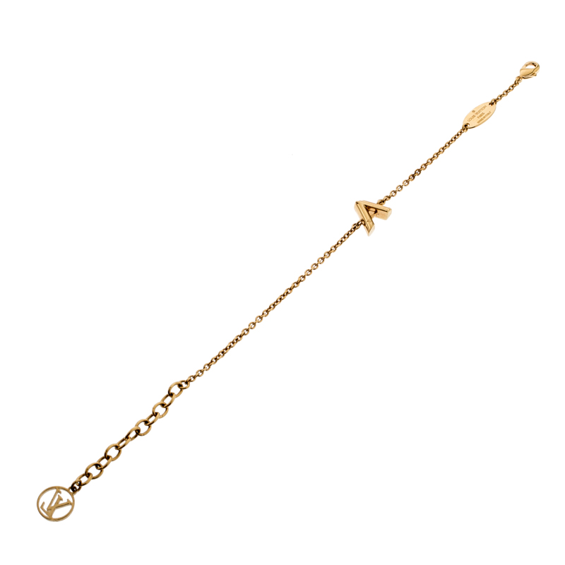 

Louis Vuitton LV & Me Letter A Gold Tone Bracelet
