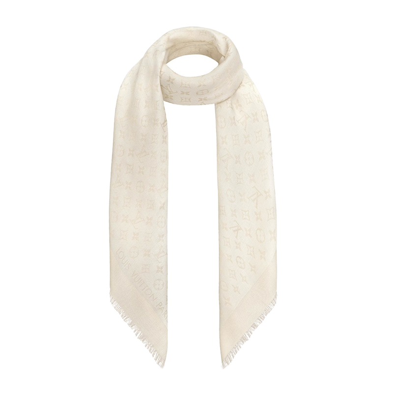 Louis Vuitton White Monogram Shine Shawl Louis Vuitton | TLC