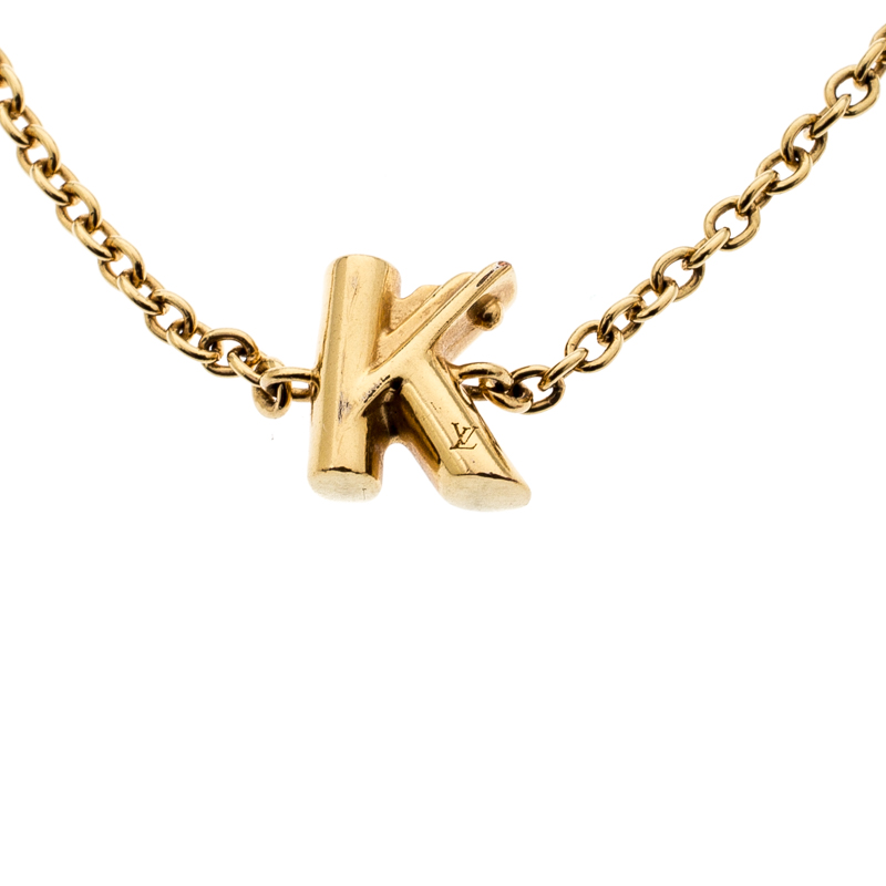 

Louis Vuitton LV & Me Letter K Gold Tone Bracelet