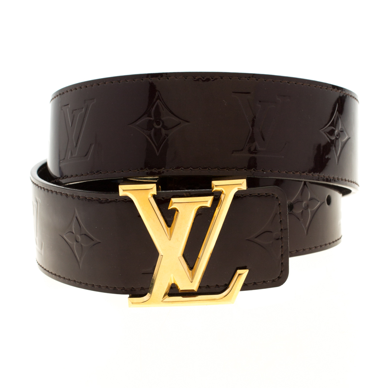 

Louis Vuitton Amarante Monogram Vernis Facettes Belt 80/32, Burgundy