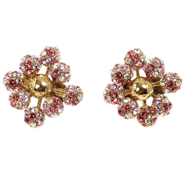 Louis Vuitton 1001 Nuits Crystal Clip On Earrings