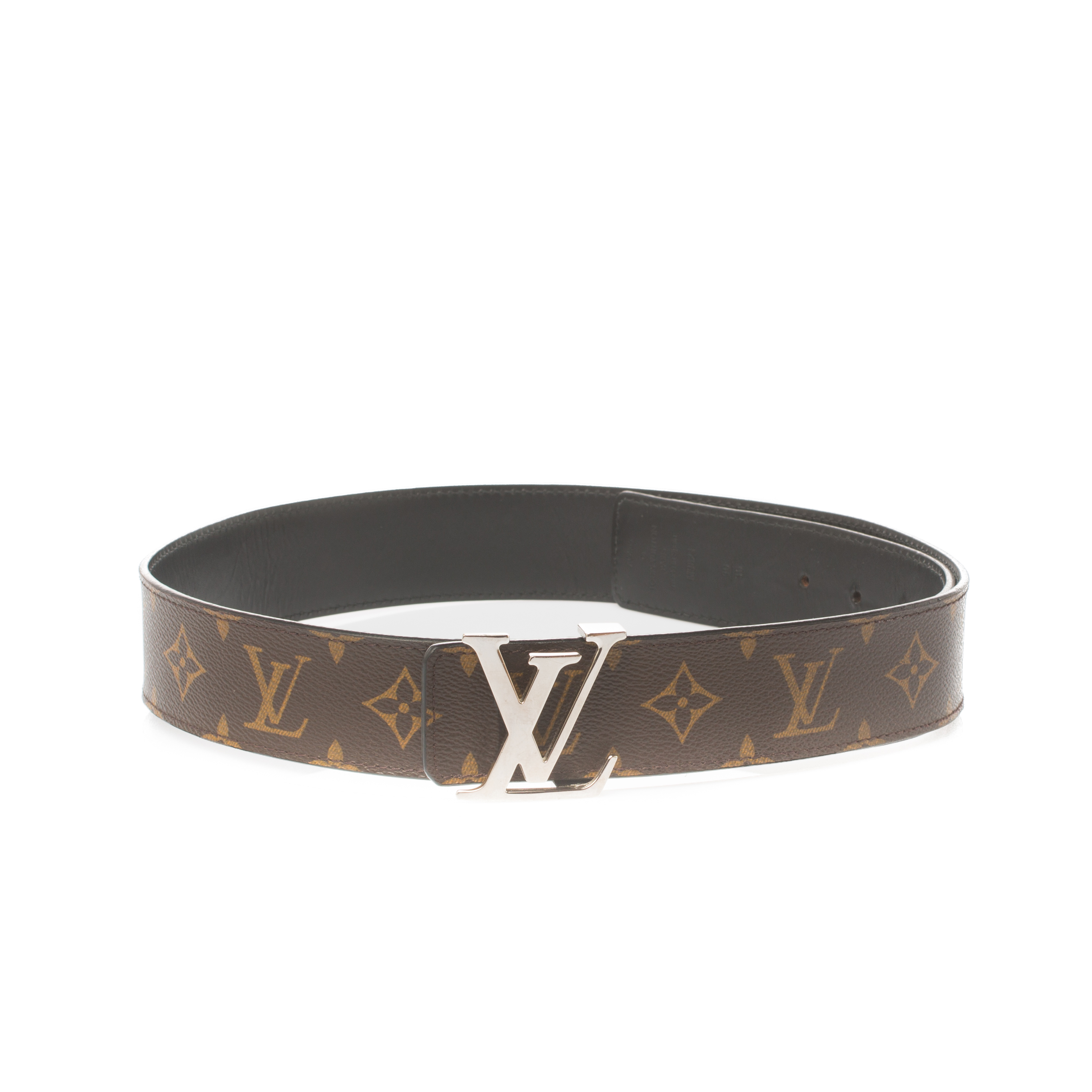 Louis Vuitton Monogram Canvas and Black Leather Initiales Reversible Belt 90 CM Louis Vuitton | TLC