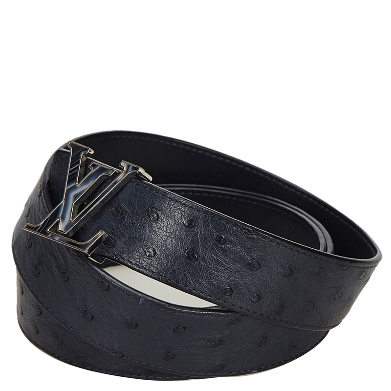 Initiales leather belt Louis Vuitton Black size 100 cm in Leather