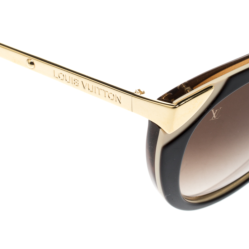 LOUIS VUITTON Logo Sunglasses Eye Wear Metal Plastic Brown Z0620E Italy  64BX579