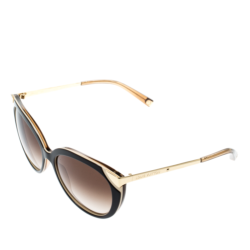 LOUIS VUITTON Logo Sunglasses Eye Wear Metal Plastic Brown Z0620E Italy  64BX579