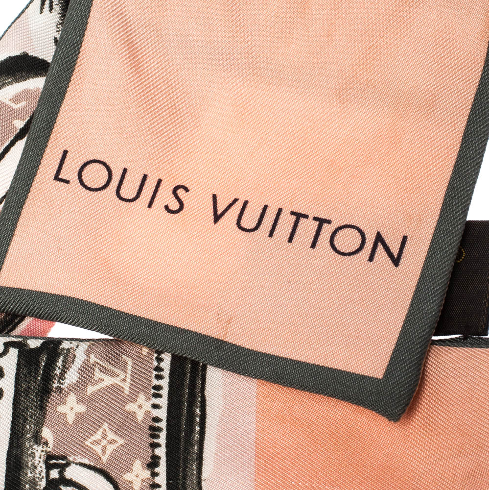 Louis Vuitton Rose Poudre Monogram and Trunk Print Silk Twill Bandeau Scarf  Louis Vuitton | The Luxury Closet