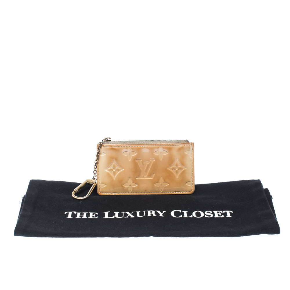 Louis Vuitton Cream Monogram Vernis Key Pouch Louis Vuitton | TLC