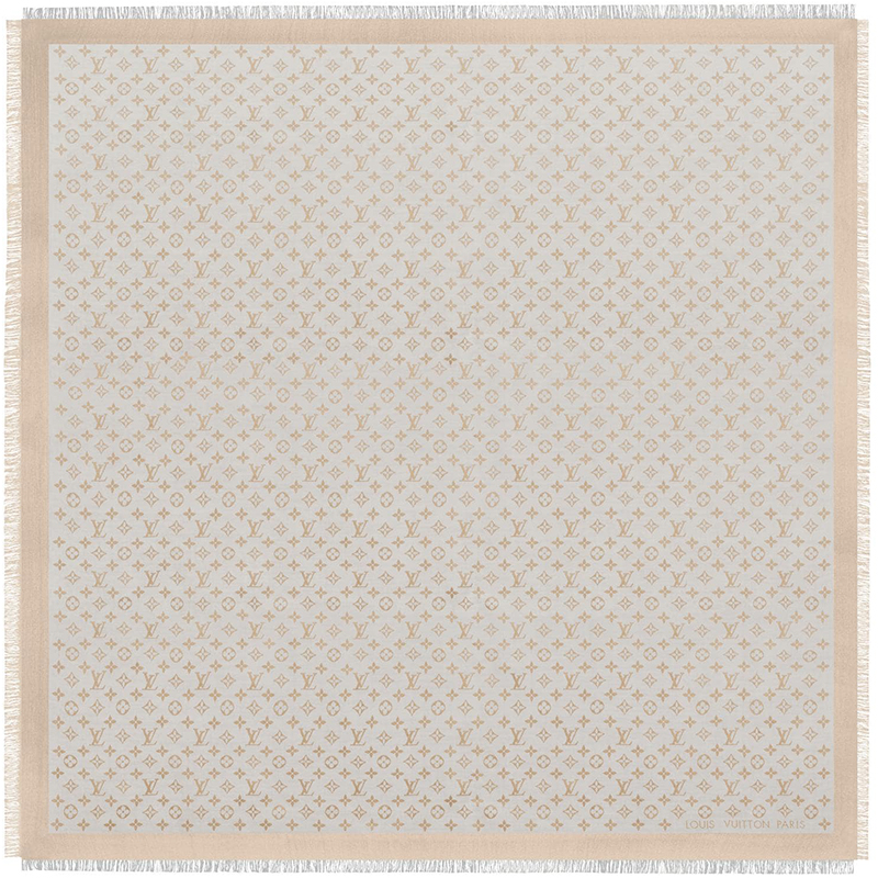 

Louis Vuitton Greige Monogram Shine Shawl, Grey