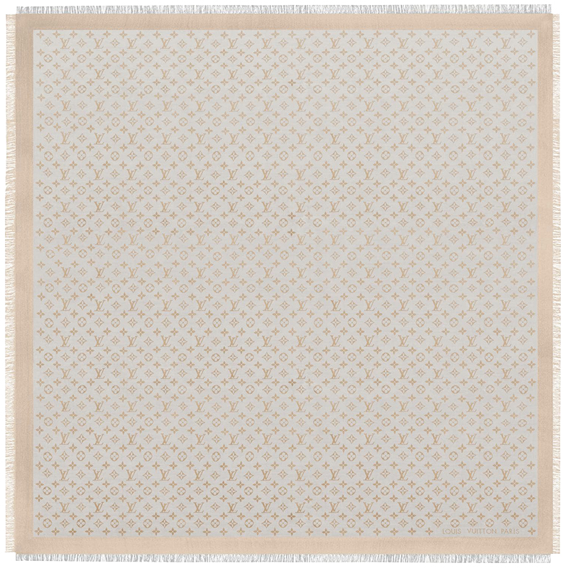 

Louis Vuitton Greige Monogram Shine Shawl, Grey