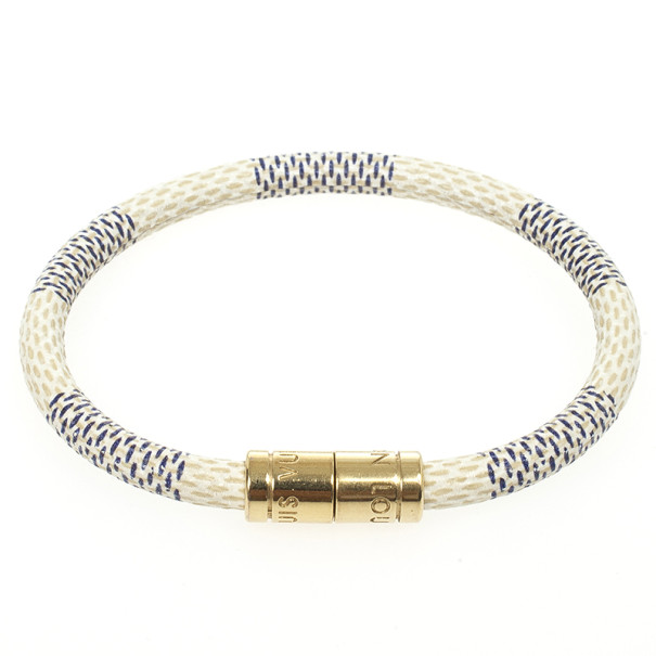 مملوكة مسبقًا Louis Vuitton Keep It Damier Azur Bracelet 18 CM