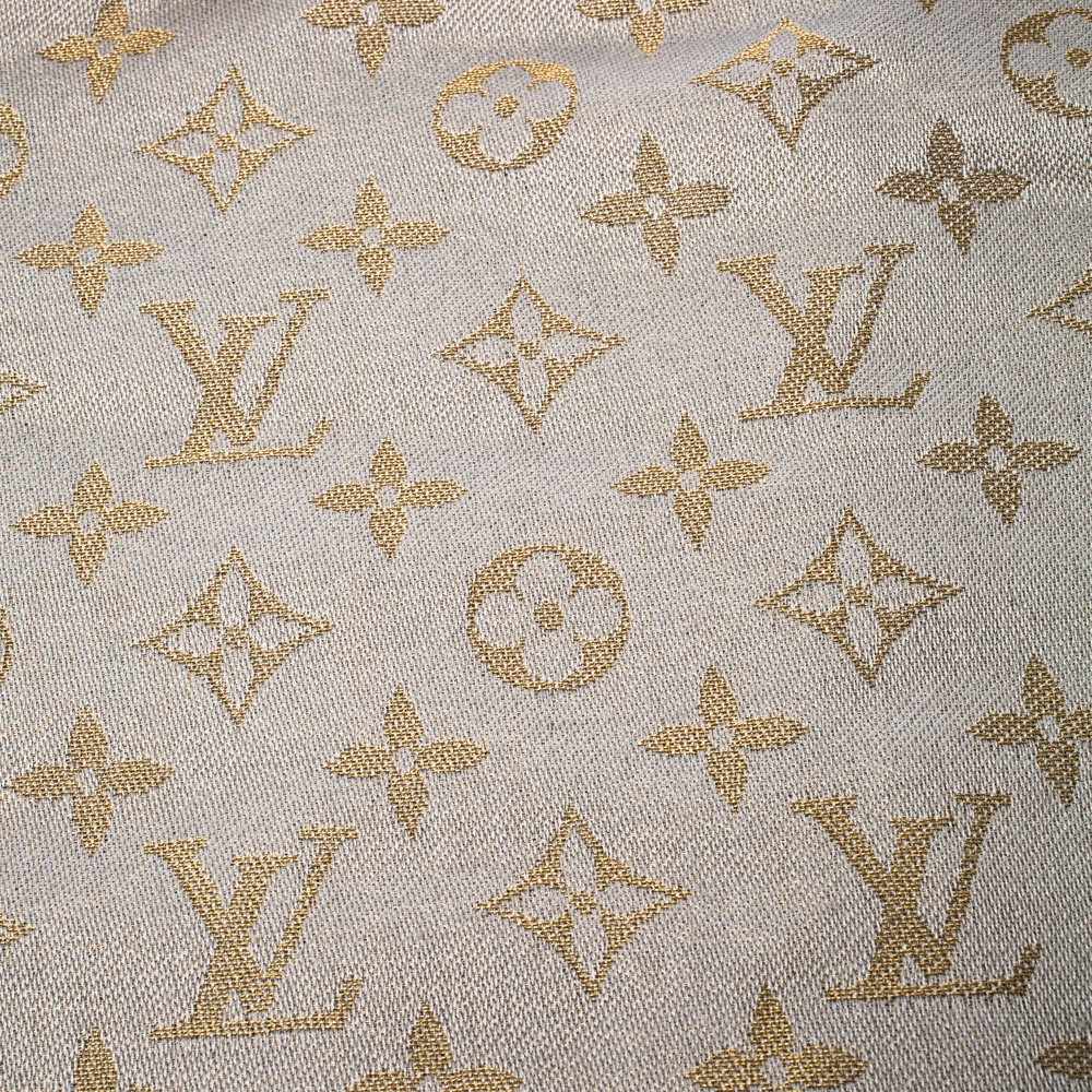 Louis Vuitton Greige Monogram Shine Shawl – The Closet