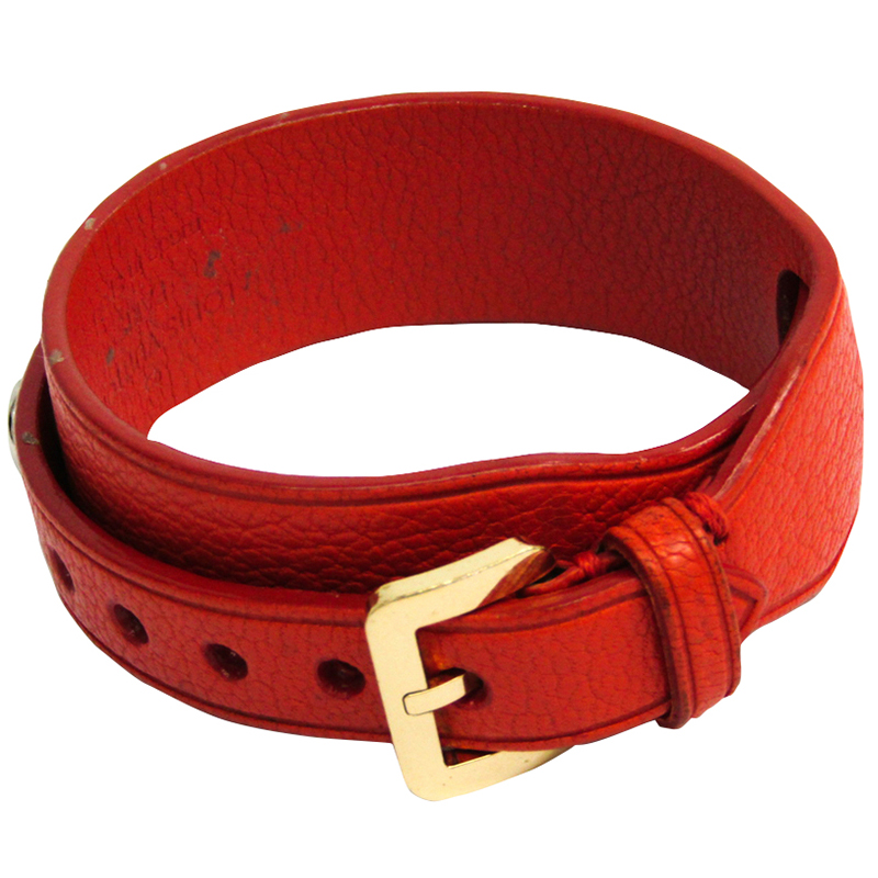 

Louis Vuitton Spike It Orange Leather Bracelet