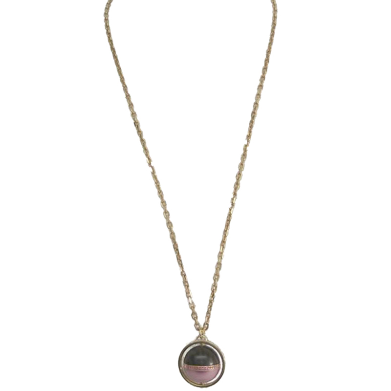 

Louis Vuitton Ball Necklace Gold Tone Metal And Wood Necklace