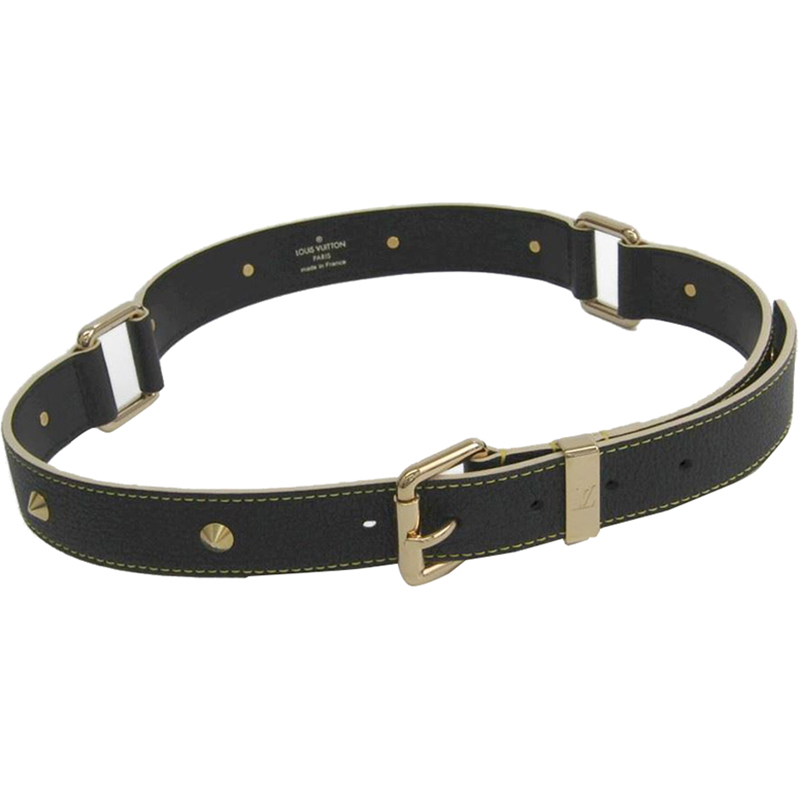 

Louis Vuitton Noir Leather Belt, Black