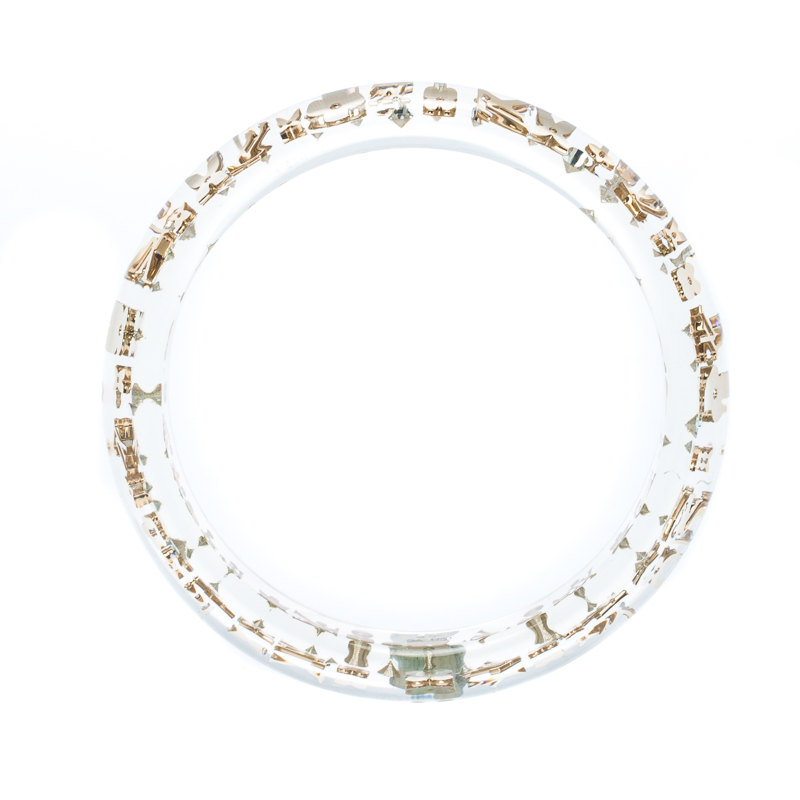 LOUIS VUITTON Resin Swarovski Inclusion Bangle Bracelet – Caroline's  Fashion Luxuries