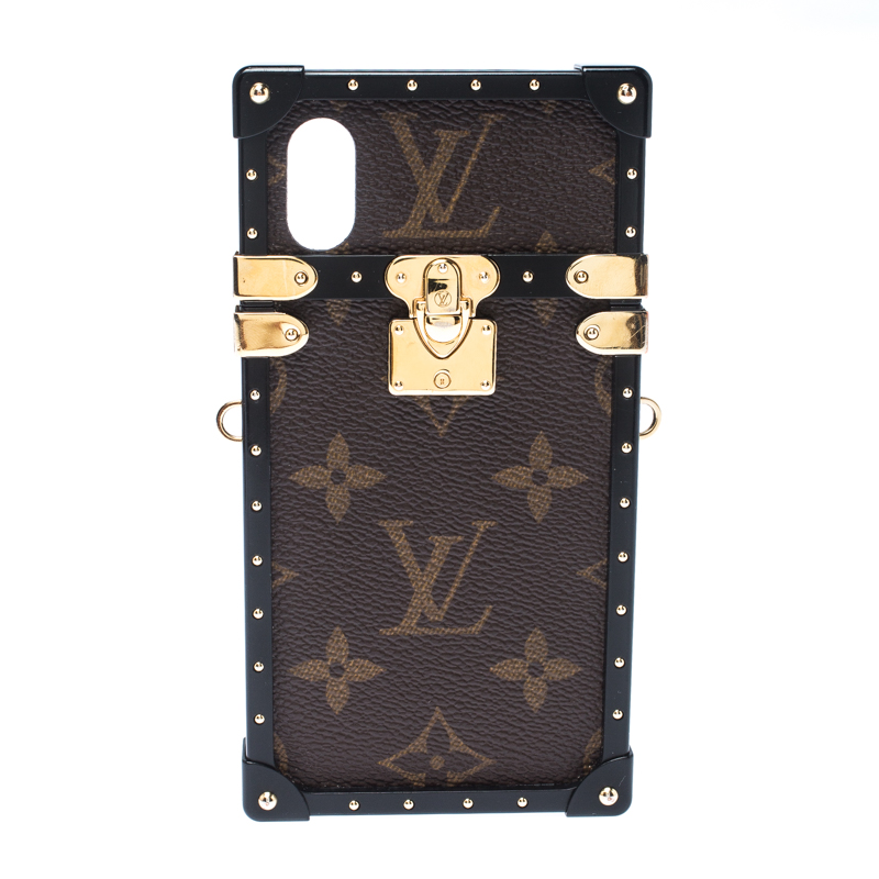 Pre Owned Louise Vuitton Monogram Canvas Eye-Trunk iPhone X Holder