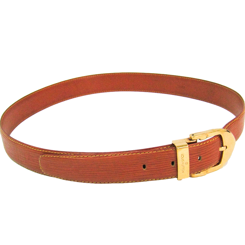 

Louis Vuitton Gold Cipango Epi Leather Classic Ceinture Belt, Brown