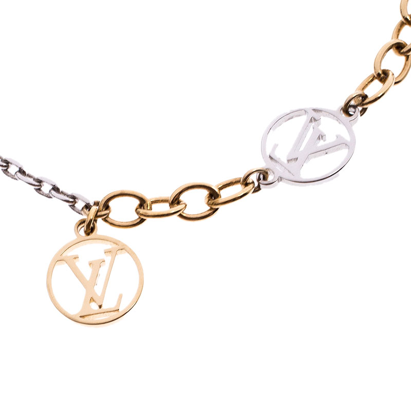 Louis Vuitton Two Tone Logo Mania Bracelet – The Closet