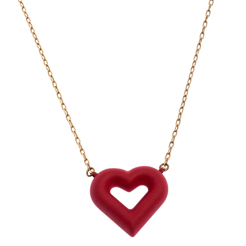 The LV Heart Necklace in White