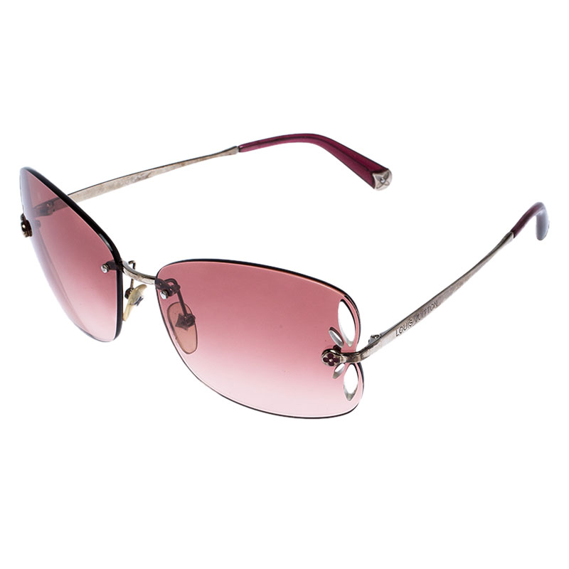 Louis Vuitton Silver/Brown Rimless Lily Sunglasses Z0308U