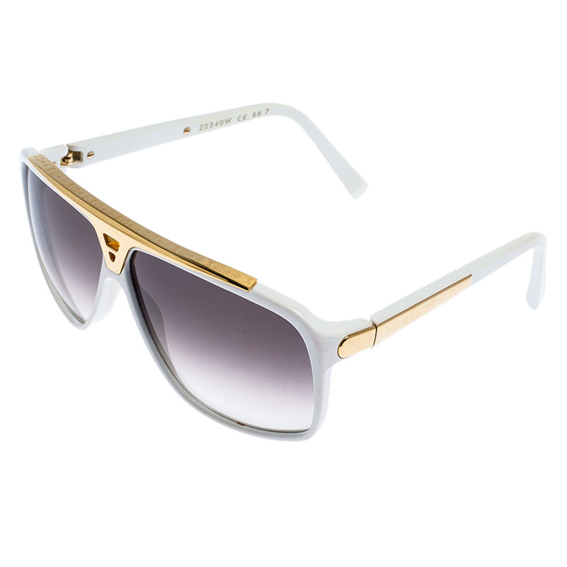 Louis Vuitton White/Black Gradient Z0240W Square Sunglasses Louis