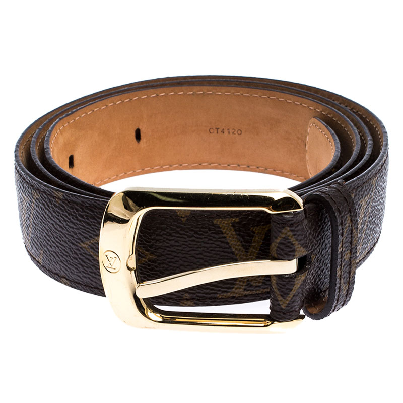 

Louis Vuitton Monogram Canvas Ellipse Belt, Brown