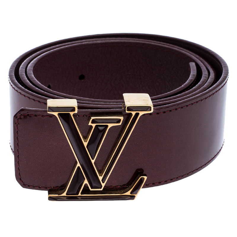 

Louis Vuitton Amarante Vernis Initiales Belt, Burgundy