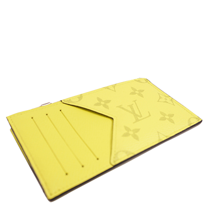 

Louis Vuitton Jaune Taiga Leather Coin Card Case, Yellow
