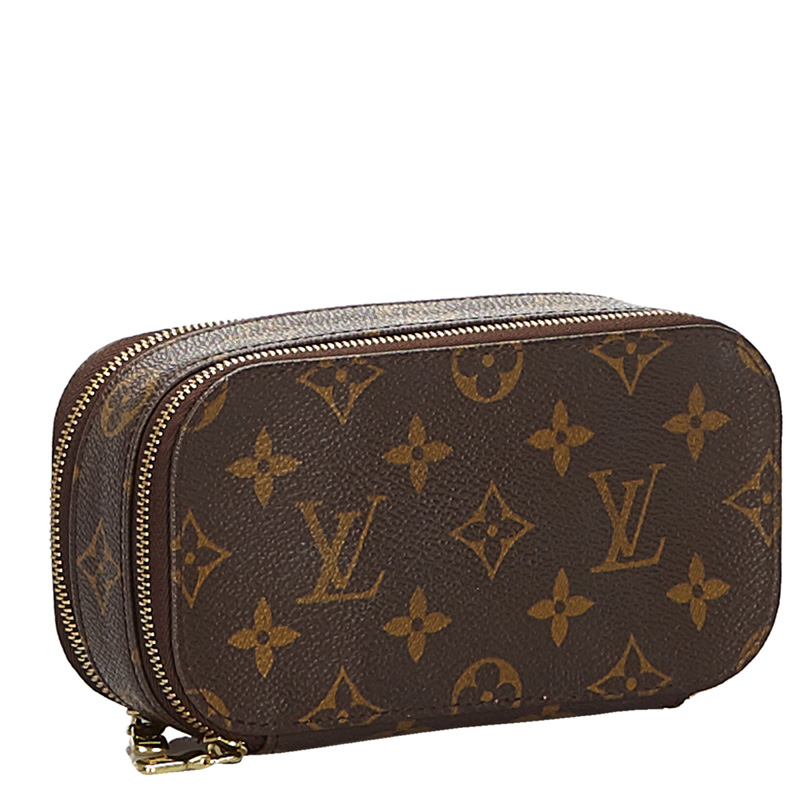 

Louis Vuitton Monogram Canvas Trousse Blush Cosmetic Case PM, Brown