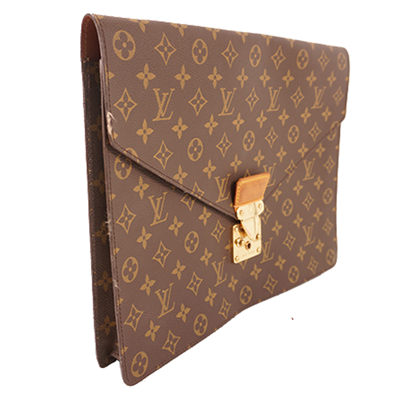 

Louis Vuitton Monogram Canvas Porte Documents Senateur, Brown