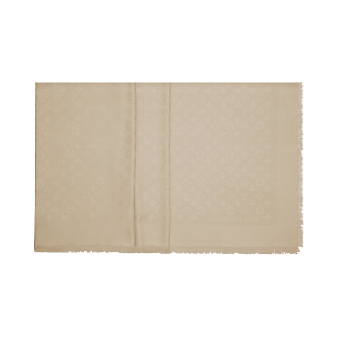 

Louis Vuitton Dune Monogram Wool and Silk Shawl, Brown