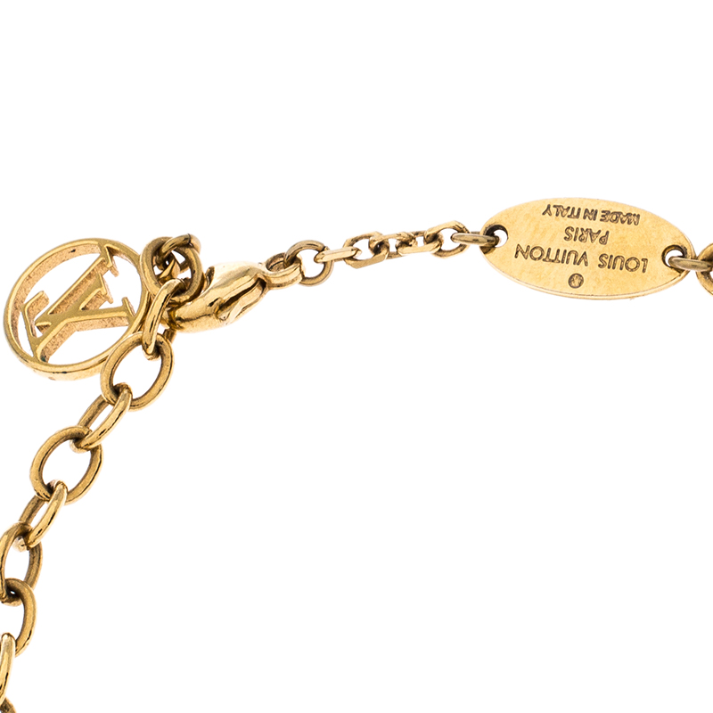 Louis Vuitton Blooming Strass Bracelet - Brass Charm, Bracelets - LOU524592