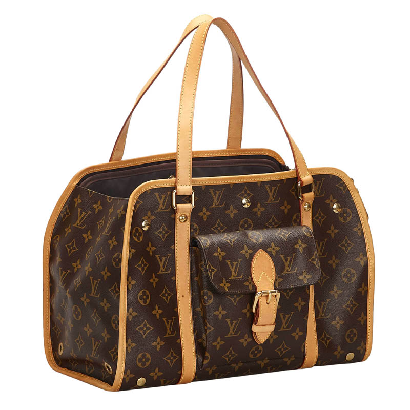 

Louis Vuitton Monogram Canvas Sac Baxter PM Dog Carrier Bag, Brown