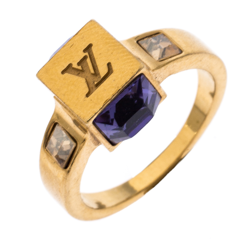 Louis Vuitton Gamble Bracelet Metal with Crystal Gold 61793205