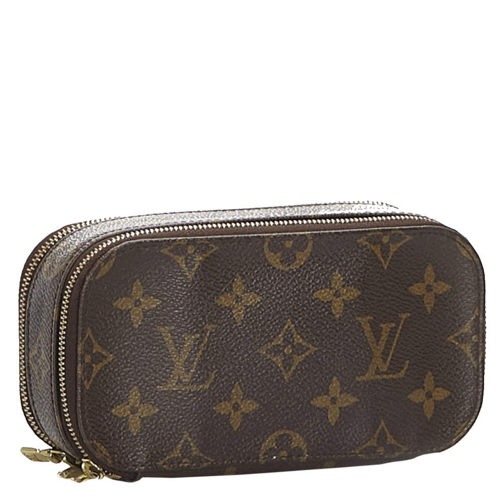 

Louis Vuitton Monogram Canvas Trousse Blush PM Bag, Brown
