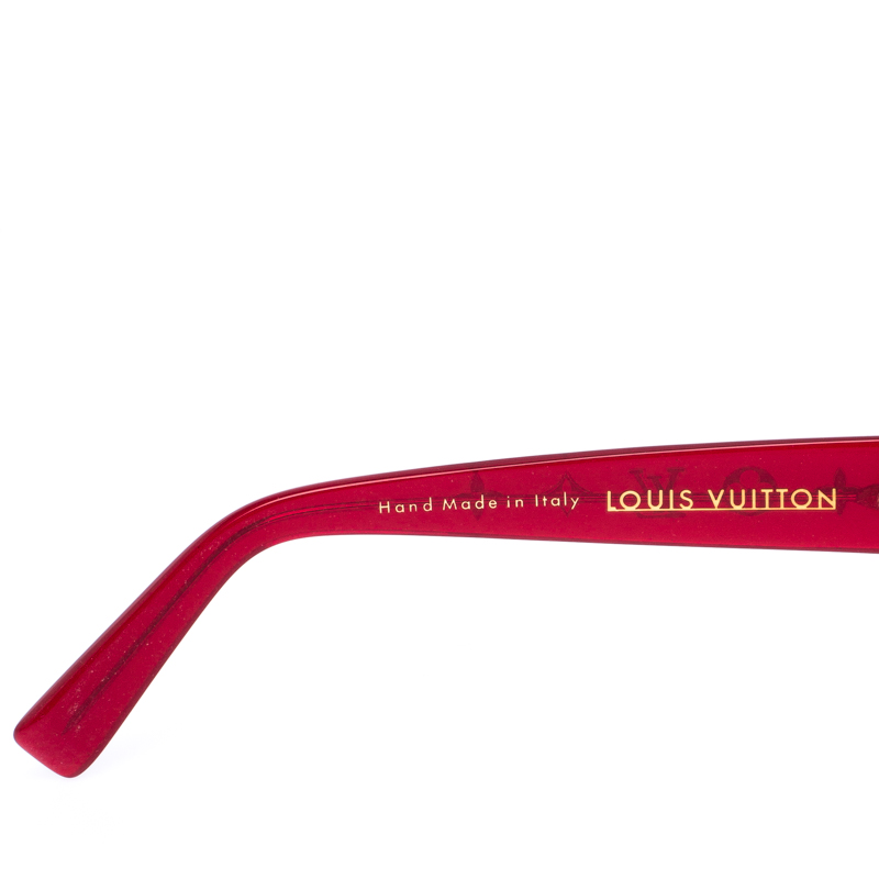 Louis Vuitton Red Shimmer/Brown Gradient Z0078W Logo Obsession Oval Sunglasses  Louis Vuitton