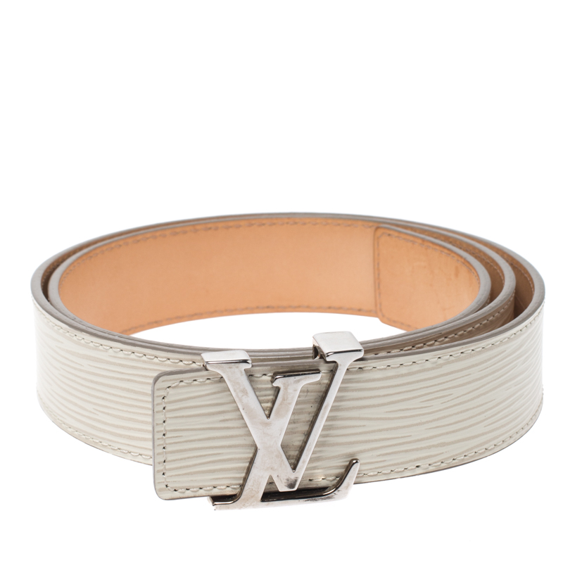 

Louis Vuitton Ivorie Epi Leather Initials Belt Size, White